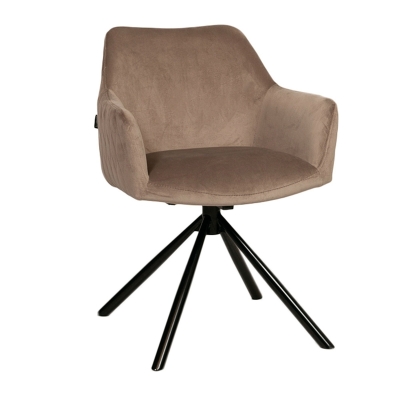 Naber Rowa 1V, chair, black frame, taupe cover, 3039007
