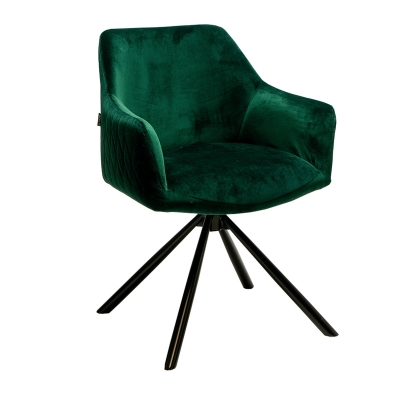 Naber Rowa 1V, chair, black frame, dark green cover, 3039008
