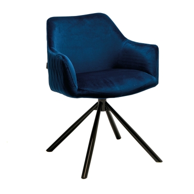 Naber Rowa 1V, chair, black frame, dark blue cover, 3039009