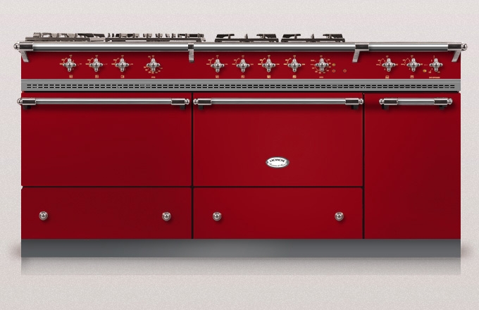 Lacanche Sully 1800-D Classic, cooking station, 180.5 cm, color rouge-griotte, with 5 year guarantee!