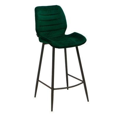 Naber Tablon Step 2V stool, black frame, dark green velvet cover, 3039024