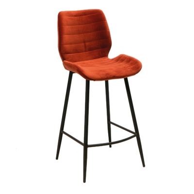 Naber Tablon Step 2V stool, black frame, copper velvet cover, 3039026