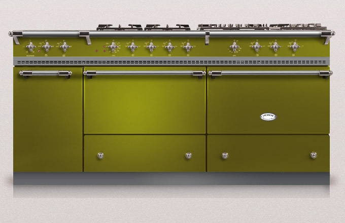 Lacanche Sully 1800-G Classic, cooking station, 180.5 cm, color vert olive, with 5 year guarantee!