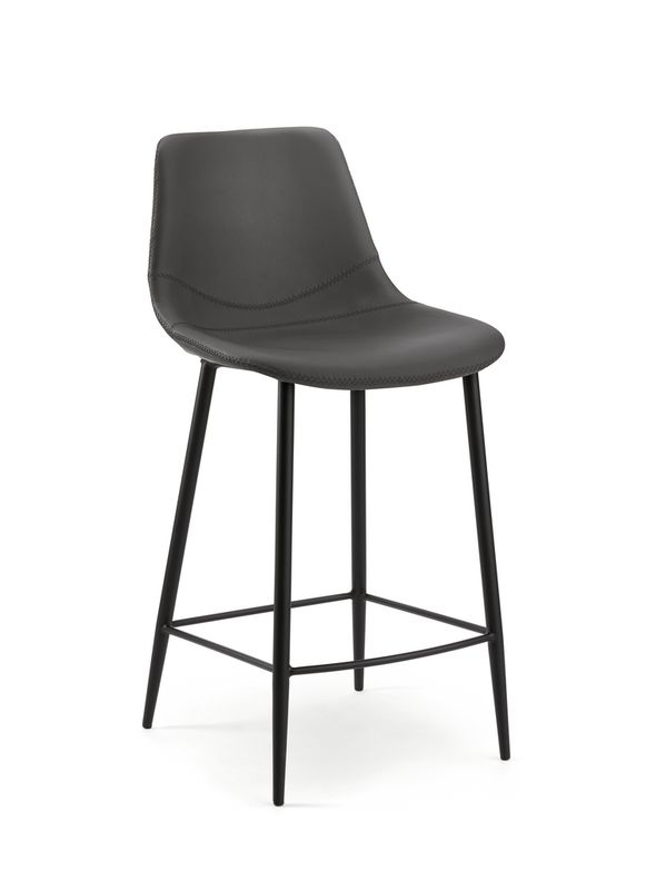 Naber Tablon Lino 2K stool, black frame, dark gray cover, 3038296