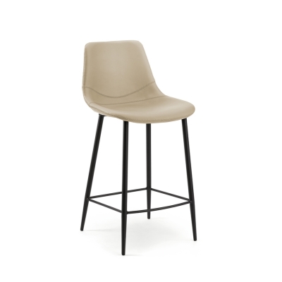 Naber Tablon Lino 2K stool, black frame, toffee cover, 3038394