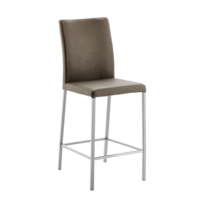 Naber Tablon Borsa 2K stool, stainless steel frame, light mud cover, 3038346