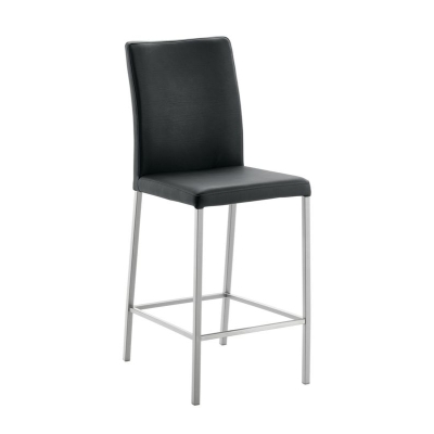 Naber Tablon Borsa 2K stool, stainless steel frame, dark anthracite cover, 3038347