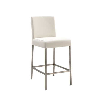 Naber Bringo 2K, stool, stainless steel frame, white cover, 3035382