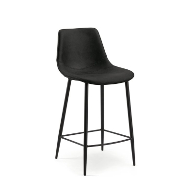 Naber Tablon Lino 2WS stool, black frame, black cover, 3038297