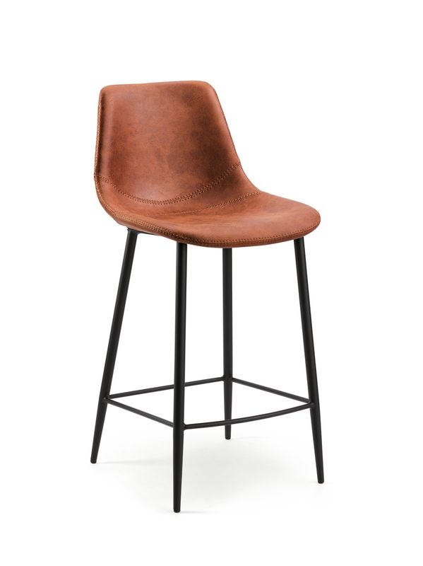 Naber Tablon Lino 2WS stool, black frame, brown cover, 3038298