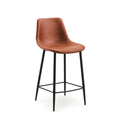 Naber Tablon Lino 2WS stool, black frame, brown cover, 3038298