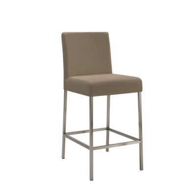 Naber Bringo 2K, stool, stainless steel frame, dark mud cover, 3035380
