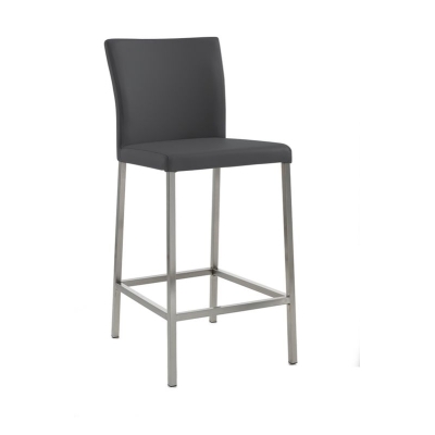 Naber Tablon Daimo 2K, stool, stainless steel frame, black cover, 3038131