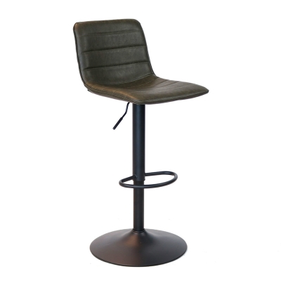 Naber Tablon Lex E, stool, black frame, olive green eco-leather cover, 3039039