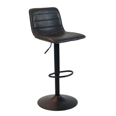 Naber Tablon Lex E, stool, black frame, anthracite eco-leather cover, 3039037