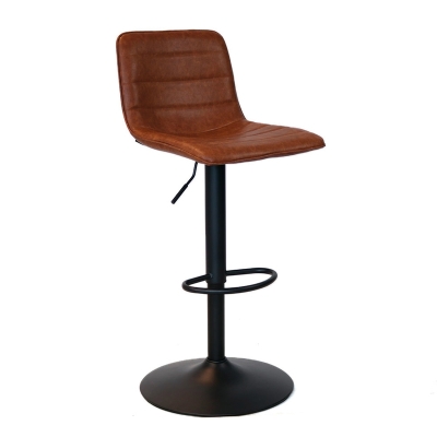 Naber Tablon Lex E, stool, black frame, cognac eco-leather cover, 3039038