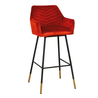 Naber Tablon Sera V, stool, black frame, copper velvet cover, 3039031