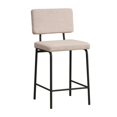 Naber Tablon Rocco R stool, black frame, beige cover, 3039055