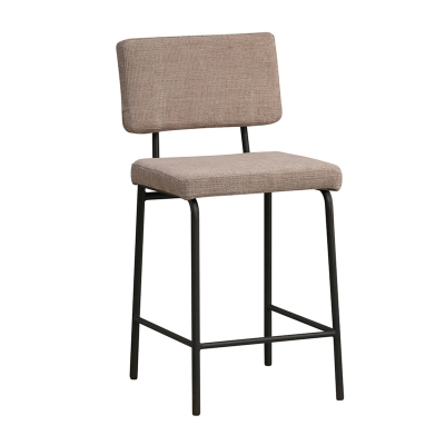 Naber Tablon Rocco R stool, black frame, taupe cover, 3039056