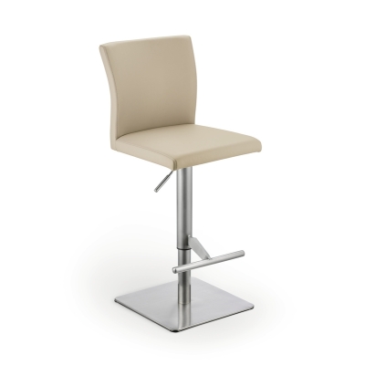 Naber Tablon Buono K stool, stainless steel frame, toffee cover, 3038183