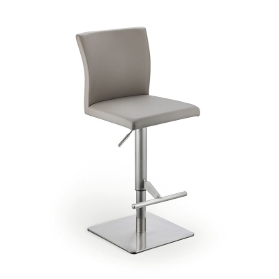Naber Tablon Buono K stool, stainless steel frame, light mud cover, 3038135