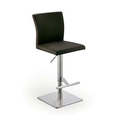 Naber Tablon Buono K stool, stainless steel frame, dark gray cover, 3038181