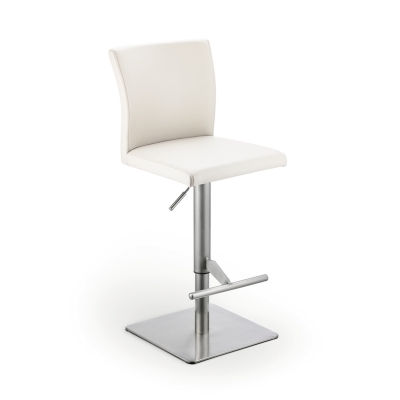 Naber Tablon Buono K stool, stainless steel frame, cream cover, 3038182