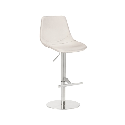 Naber Tablon Level K stool, stainless steel frame, cream cover, 3038488