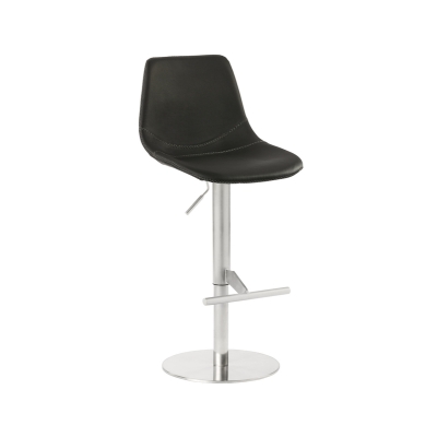 Naber Tablon Level K stool, stainless steel frame, black cover, 3038480