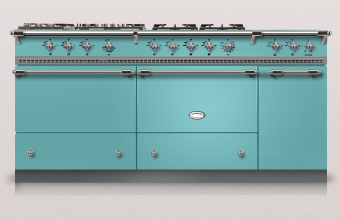 Lacanche Sully 1800-D Classic, cooking station, 180.5 cm, color Bleu Corail, with 5 year guarantee!