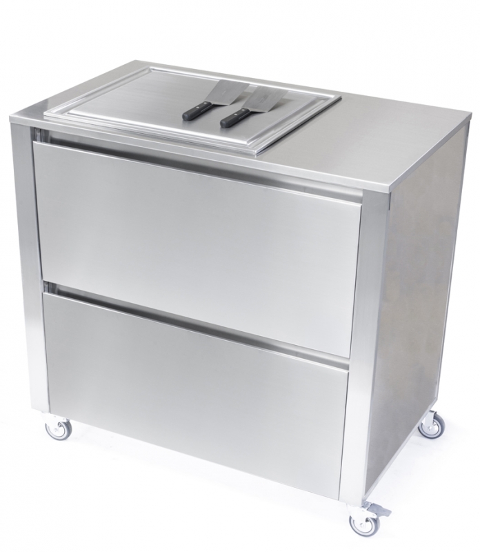 Jokodomus CUN Teppanyaki grill trolley, stainless steel, 669421