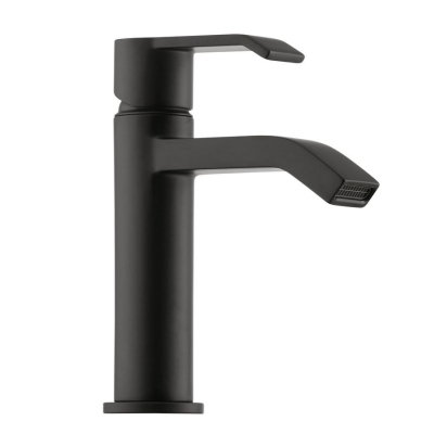 LINEA Stile 1 bathroom, single lever mixer tap black matt, high pressure, 5011290