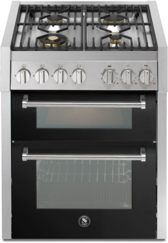 Terasest Genesi 70/2, pliit, 70 cm, Combisteam, Nero, gaasipliit, GQ7SF-4BA, garantiiga 5 aastat!