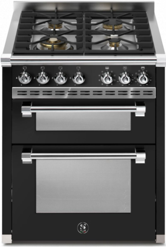 Terasest Ascot 70/2, pliit, 70 cm, Combisteam, Nero, gaasipliit, AQ7SF-4BA, garantiiga 5 aastat!