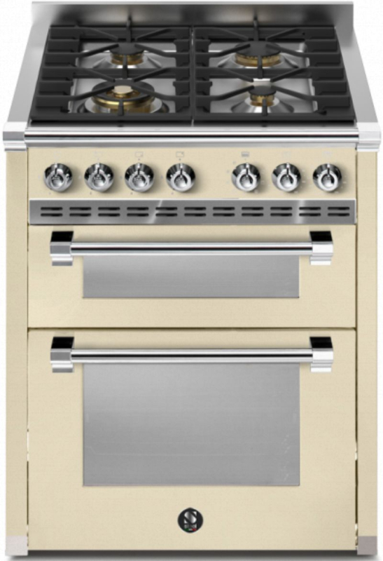 Аскот стальной 70/2, Плита, 70 см, Combisteam, Crema, газовая плита, AQ7SF-4CR, с гарантией 5 лет!