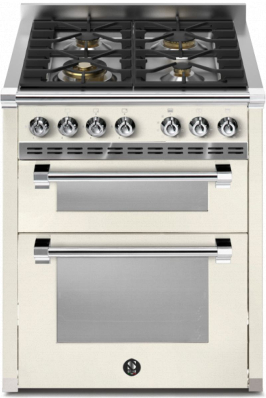 Steel Ascot 70/2, Range cooker, 70 cm, Combisteam, Nuvola, gas hob, AQ7SF-4NA, with 5 year guarantee!