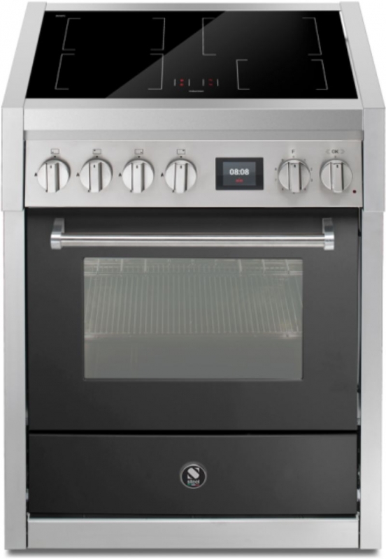 Сталь Genesi 70, Плита, 70 см, Combisteam, Антрацит, индукционная варочная панель, GQ7S-4IAN, с гарантией 5 лет!