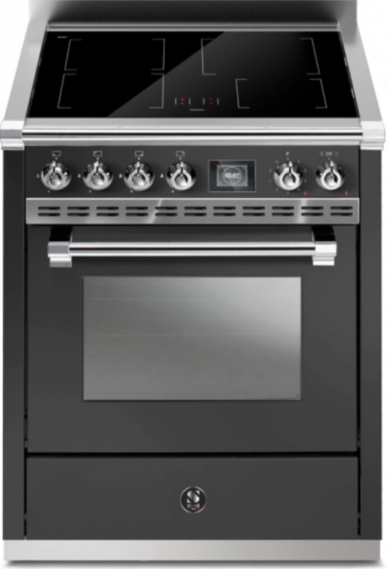 Сталь Аскот 70, Плита, 70 см, Combisteam, Антрацит, индукционная варочная панель, AQ7S-4IAN, с гарантией 5 лет!