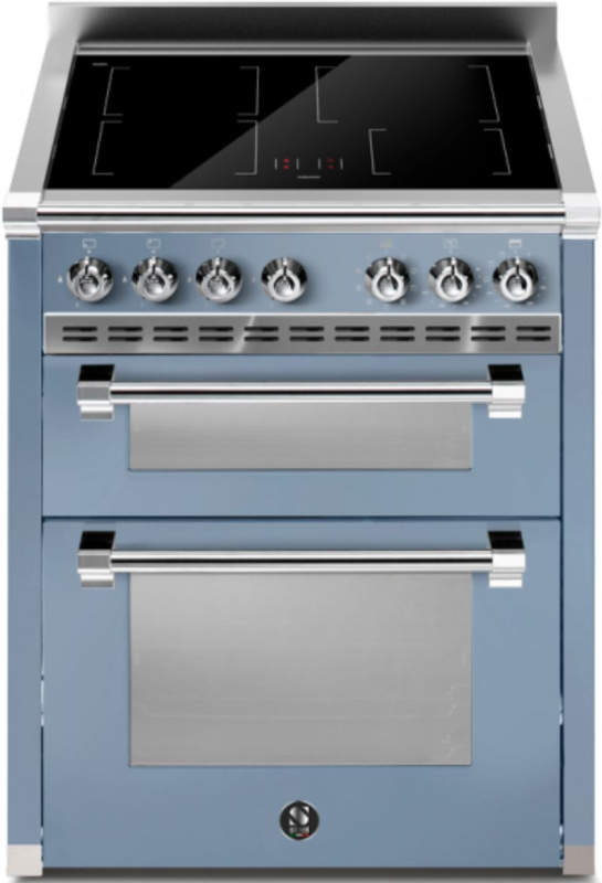 Сталь Ascot 70/2, Плита, 70 см, Combisteam, Celeste, индукционная варочная панель, AQ7SF-4ICE, с гарантией 5 лет!