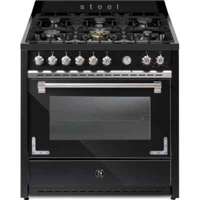 Terasest Oxford 90, pliit, 90 cm, multifunktsionaalne ahi, Nero, gaasipliit, X9F-6BA, garantiiga 5 aastat!