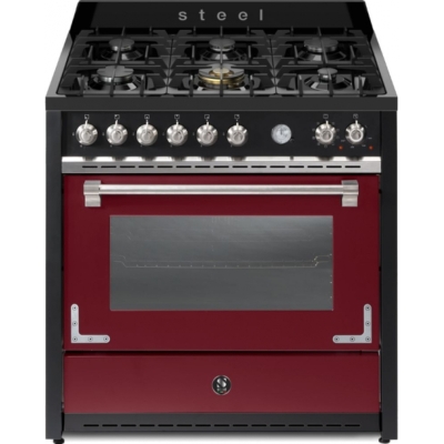 Terasest Oxford 90, pliit, 90 cm, multifunktsionaalne ahi, Bordeaux, gaasipliit, X9F-6BR, garantiiga 5 aastat!