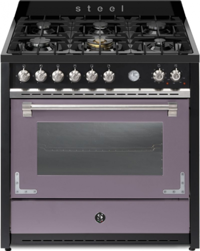 Steel Oxford 90, range cooker, 90 cm, multifunctional oven, Ametista, gas hob, X9F-6AA, with 5 year guarantee!