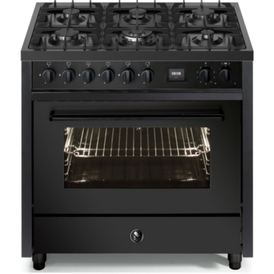 Terasest Enfasi 90 All Black, pliit, 90 cm, multifunktsionaalne ahi, Nero Fumo, gaasipliit, EQ9F-6NF, garantiiga 5 aastat!