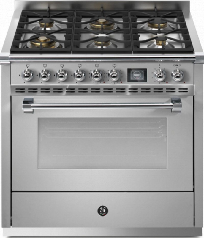 Steel Ascot 90, Range cooker, 90 cm, Combisteam, Stainless Steel, gas hob, AQ9S-6WSS, with 5 year guarantee!