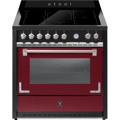 Terasest Oxford 90, pliit, 90 cm, multifunktsionaalne ahi, Bordeaux, induktsioonpliit, X9F-5FIWBR, garantiiga 5 aastat!