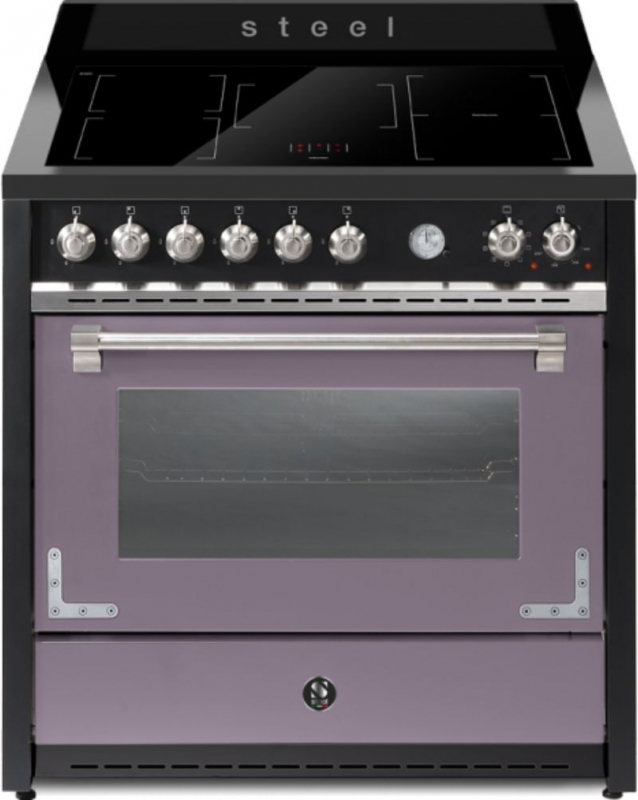 Steel Oxford 90, range cooker, 90 cm, multifunctional oven, Ametista, induction hob, X9F-5FIWAA, with 5 year guarantee!