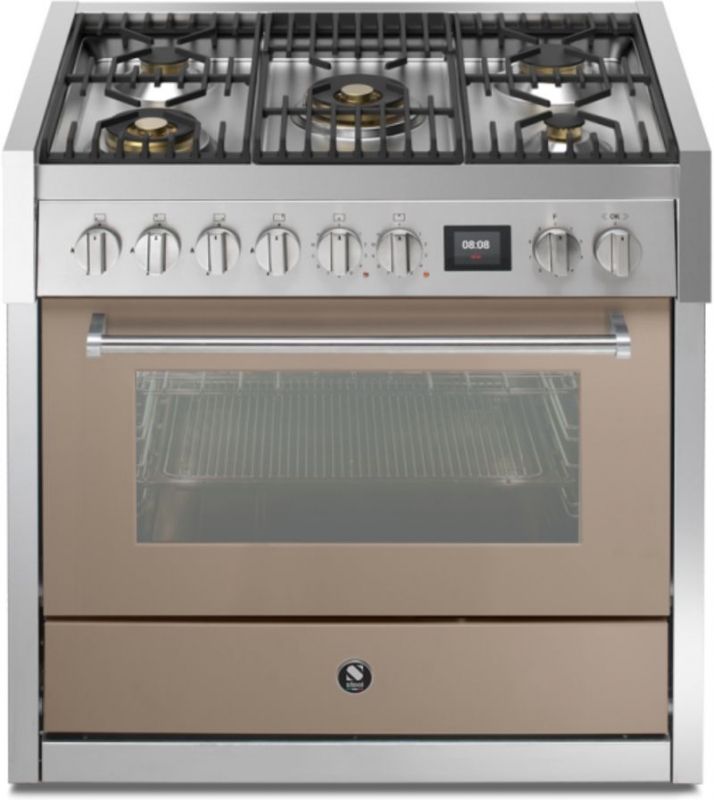 Steel Genesi 90, range cooker, 90 cm, Combisteam, Sabbia, gas hob, GQ9S-4MSA, with 5 year guarantee!