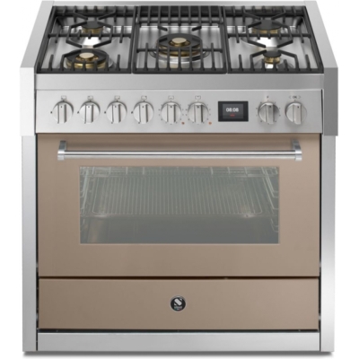 Steel Genesi 90, range cooker, 90 cm, Combisteam, Sabbia, gas hob, GQ9S-4MSA, with 5 year guarantee!