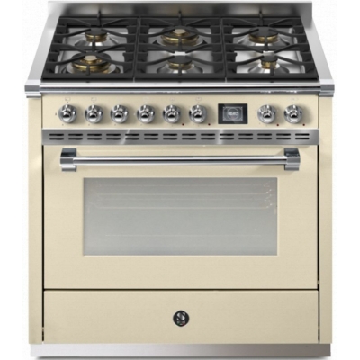 Steel Ascot 90, Range cooker, 90 cm, Combisteam, Crema, gas hob, AQ9S-6WCR, with 5 year guarantee!