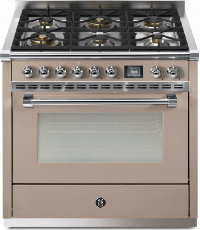 Steel Ascot 90, range cooker, 90 cm, Combisteam, Sabbia, gas hob, AQ9S-6WSA, with 5 year guarantee!